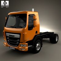 3D model of DAF LF 250 Chassis Truck 2013
