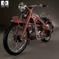3D model of Honda Dream Type D 1951