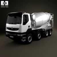 3D model of Renault Kerax Mixer 2011