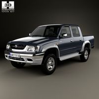 3D model of Toyota Hilux Double Cab 2001