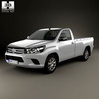 3D model of Toyota Hilux Single Cab SR 2015