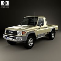 3D model of Toyota Land Cruiser Single Cab Pickup VXR 2007