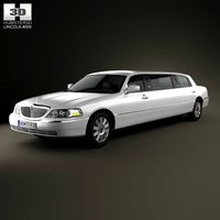 3D model of Lincoln Town Car Limousine 2011