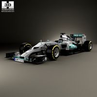 3D model of Mercedes-Benz F1 W06 Hybrid 2015