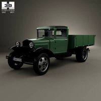 3D model of GAZ-AA Flatbed Truck 1932