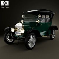 3D model of Ford Model T 4door Tourer 1924