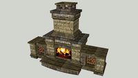 Nottingham Fireplace with Wood Box Set