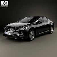 3D model of Hyundai Grandeur (HG) with HQ interior 2014