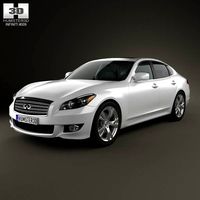 3D model of Infiniti Q70 (M) with HQ interior 2011