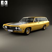 3D model of Ford Torino 500 Station Wagon 1971