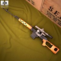3D model of Dragunov Sniper Rifle (SVD)