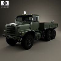 3D model of Oshkosh Terramax Flatbed Truck 2013