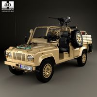 3D model of Land Rover Defender RWMIK with HQ interior 2014
