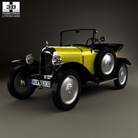 3D model of Citroen 5CV (C2) Torpedo 1924