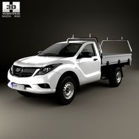 3D model of Mazda BT-50 Single Cab Alloy Tray 2016