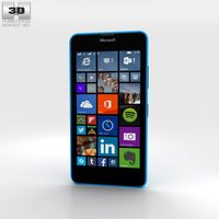 3D model of Microsoft Lumia 640 LTE Glossy Cyan