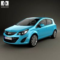 3D model of Vauxhall Corsa (D) 5-door 2010