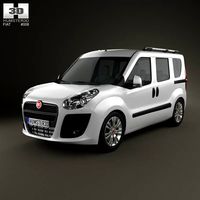 3D model of Fiat Nuovo Doblo Combi 2011