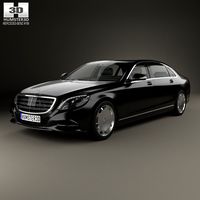 3D model of Mercedes-Benz S-Class (W222) Maybach 2016