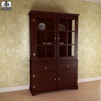 3D model of Buffet and Hutch in Deep Cappuccino – Coaster