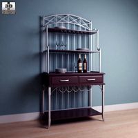 3D model of Bordbeaux Server with Bakers Rack