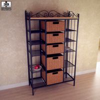 3D model of Manilla Kitchen Storage Rack