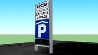 APCOA Parkhaus Schild