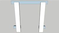 Angled deck picket guard front