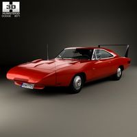 3D model of Dodge Charger Daytona Hemi 1969
