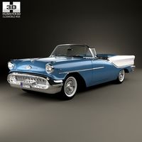 3D model of Oldsmobile Starfire 98 Convertible 1957