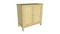 Natur chest of drawers small door, gazel