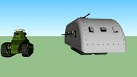 Trailer Park Tank and MS-1 (T-18) Kitbash
