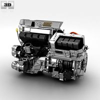 3D model of Toyota Hybrid Engine