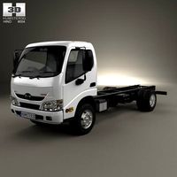 3D model of Hino 300-616 Chassis Truck 2011
