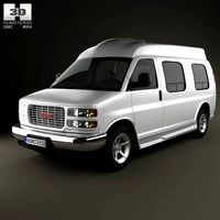 3D model of GMC Savana Cargo Van YF7 Upfitter 1997