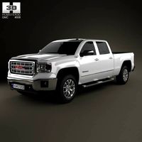 3D model of GMC Sierra Double Cab 2013