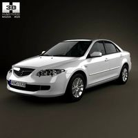 3D model of Mazda 6 sedan 2002