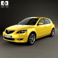 3D model of Mazda 3 hatchback 2003