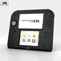 3D model of Nintendo 2DS Black + Blue