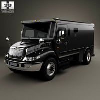 3D model of International Durastar Armored Cash Truck 2002