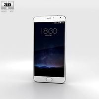 3D model of Meizu PRO 5 Silver/White