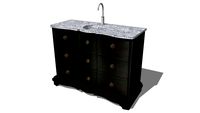 meuble sdb EUGENIE noir, maisons du monde, ref 122470 prix 1090