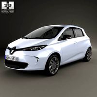 3D model of Renault Zoe 2013