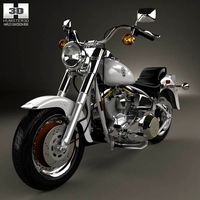 3D model of Harley-Davidson FLSTF Fat Boy 1990