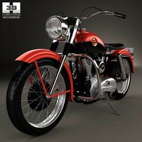 3D model of Harley-Davidson XL Sportster 1957