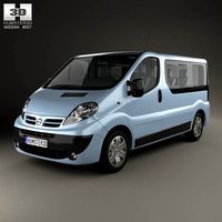 3D model of Nissan Primastar Passenger Van 2006