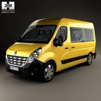 3D model of Renault Master Passenger Van 2010
