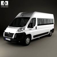 3D model of Citroen Jumper Passenger Van 2012