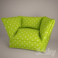 chair with polka dots