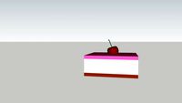 Strawberry Shortcake Square w/ cherry